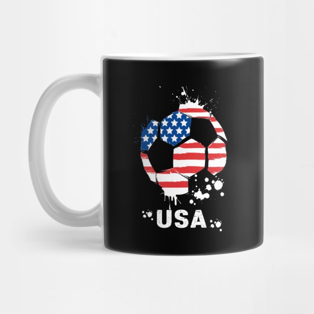 USA World Cup 2022, Funny US Soccer American Flag Soccer Team 2022 by Printofi.com